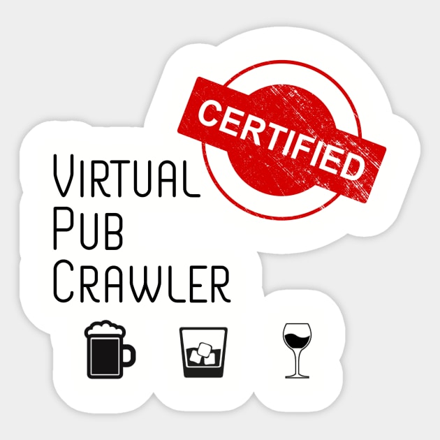 Certified Virtual Pub Crawler Light Sticker by Virtual Pub Podcast